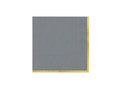 Șervețele de hârtie gri cu margine aurie - 33 cm - 10 buc.
