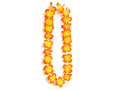 Colier Hawaiian portocaliu și galben - 90 cm - 1 buc.