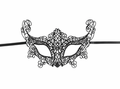 Mască de carnaval din dantelă neagră - 1 buc.