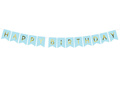 Banner albastru cu inscripția Happy Birthday - 175 cm - 1 buc.