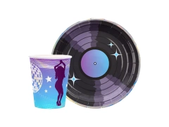 Set de hârtie Retro Disco 1960s - 12 buc.