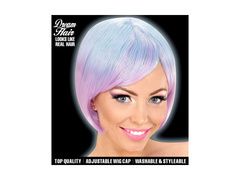 Moda peruca melange albastru și violet