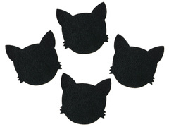 Suport de cană - Pisică - 11 x 10,5 cm - 4 buc.