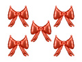 Balon din folie Arc roșu - 25.5 x 25 cm - 5 buc.