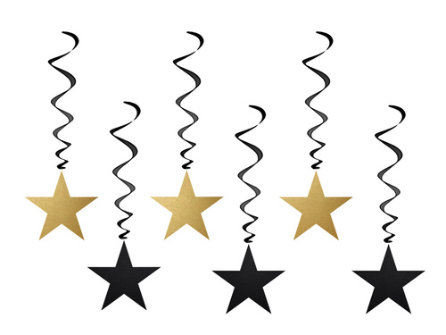 Decorațiuni de agățat stele de purceluș - 6 buc.