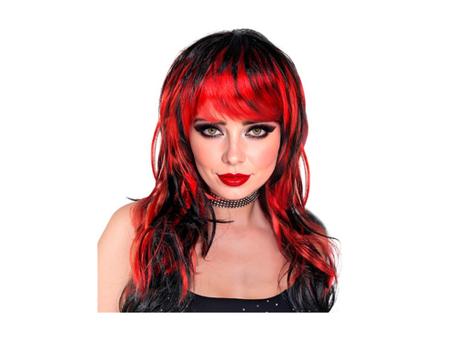 Peruca Vampiress negru și roșu
