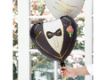 Balon cu folie mireasa si mirele - 45 cm - 1 buc.