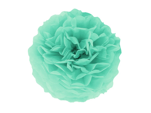 Decorațiuni florale suspendate pom pom - turcoaz - 35 cm - 1 buc.