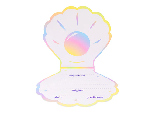 Invitație aniversară Ocean Shell - 6 buc.