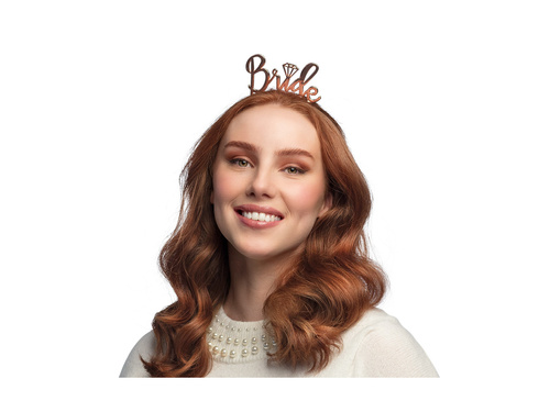 Bentiță metalică "Bride" aur roz