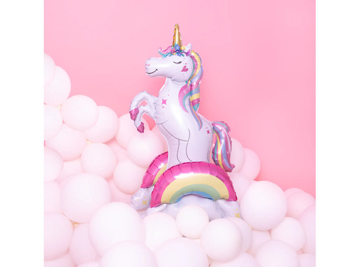 Balon din folie cu unicorn și curcubeu - 94 x 52 cm - 1 buc.