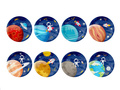 Farfurii aniversare Planete - 18 cm - 8 buc.