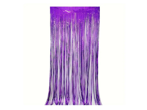 Cortina - perdea ușă violet metalic - 100 x 200 cm