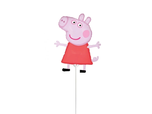 Balon cu băț de folie Peppa Pig - 27x34 cm - 1 buc.