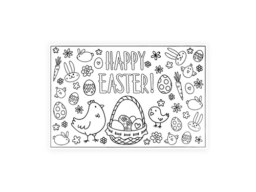 Bloc de colorat Paște - 30x46 cm - 6 buc.
