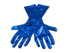 Mănuși de carnaval albastru - 40 cm.