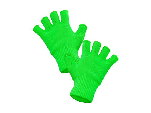 Mănuși fără degete verde neon