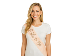 Eșarfă aurie cu inscripția Bride to Be - 1 buc.