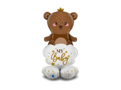 Balon de folie cu ursuleț de pluș dulce cu inscripția "Copilul meu" - 47" - 1 buc.