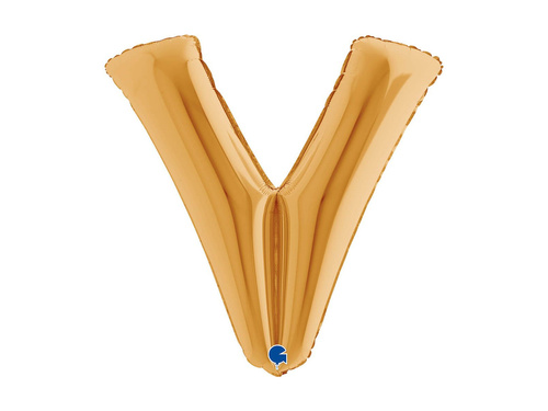 Balon din folie litera V auriu - 40" - 1 buc.