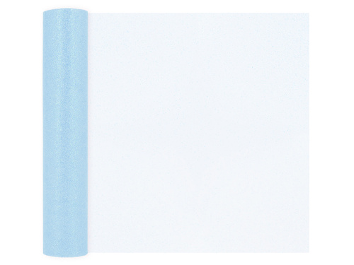 Tul albastru cu sclipici - 30 cm x 9 metri - 1 buc.