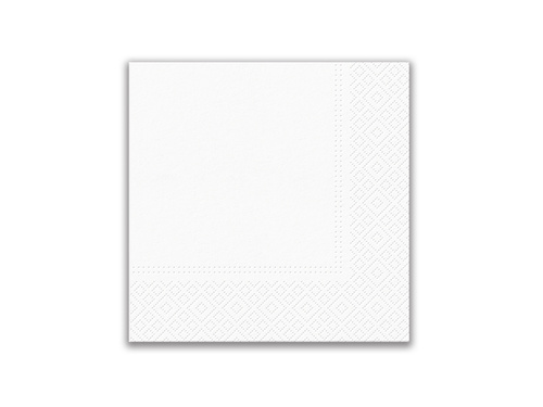 Șervețele cu 3 straturi 33 cm, alb - 20 buc.