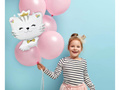 Balon cu folie pisicuță albă - 39 x 49 cm - 1 buc.