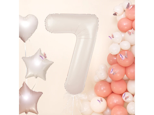 Balon din folie crem numărul 7 - 100 cm - 1 buc.