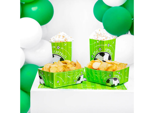 Cutii pentru popcorn Fotbal - 6 buc.