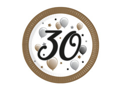 Farfurii a 30-a aniversare - 23 cm - 8 buc.