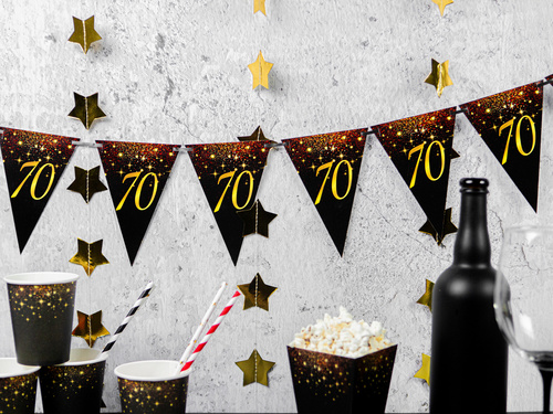 Banner cu steag strălucitor pentru a 70-a aniversare - 5m