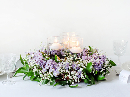 Disc cu lumânări plutitoare, 40mm, alb, 1 buc