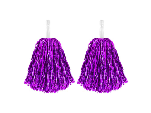 Pompoane pentru majorete violet metalic - 2 buc.