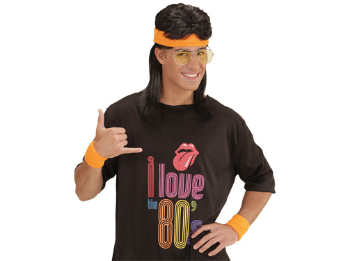 Disco 80s neon portocaliu brățări - 3 buc.