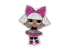 Diva LOL Surprise balon cu băț din folie - 33 x 24 cm - 1 buc.