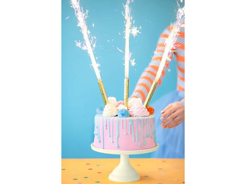 Fântână de tort aurie - 12 cm - 4 buc.