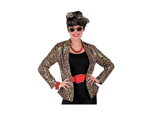 Party Fashion jachetă de petrecere - paiete aurii cu imprimeu leopard