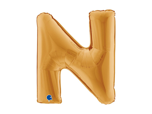 Balon din folie litera N auriu - 40" - 1 buc.