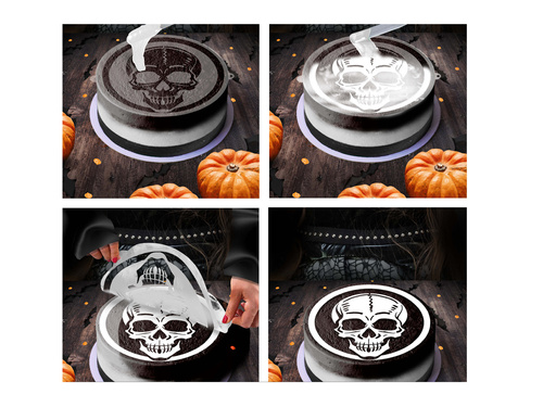 Șabloane pentru tort craniu - 1 buc.