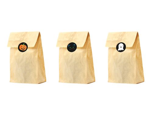 Dovleac, pisică și fantomă Halloween set saci de bomboane - 6pcs.