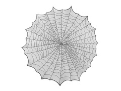 Față de masă Halloween cu pânză de păianjen - 124 cm - 1 buc.