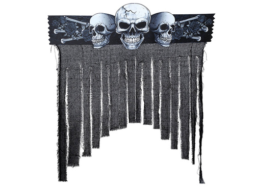 Perdea de ușă cu cranii - 90 x 30 cm - 1 buc.
