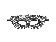 Mască mister dantelă negru - 1 buc.
