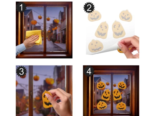 Stickere gel pentru ferestre Dovleci - 1 set