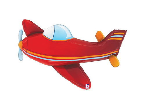 Balon de folie Avion roșu - 88x56 cm - 1 buc.
