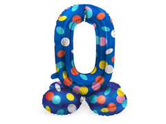 Balon din folie în picioare cu numărul 0 Puncte - 72 cm - 1 buc.