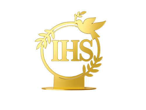 Decor IHS auriu - 1 buc.