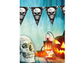 Halloween Skulls steag banner - 300 cm - 1 buc.