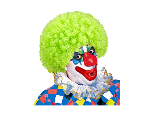 Peruca clovn cret păr afro verde