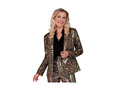 Party Fashion jachetă de petrecere - paiete aurii cu imprimeu leopard